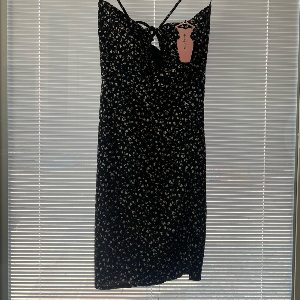 Floral Black Dress